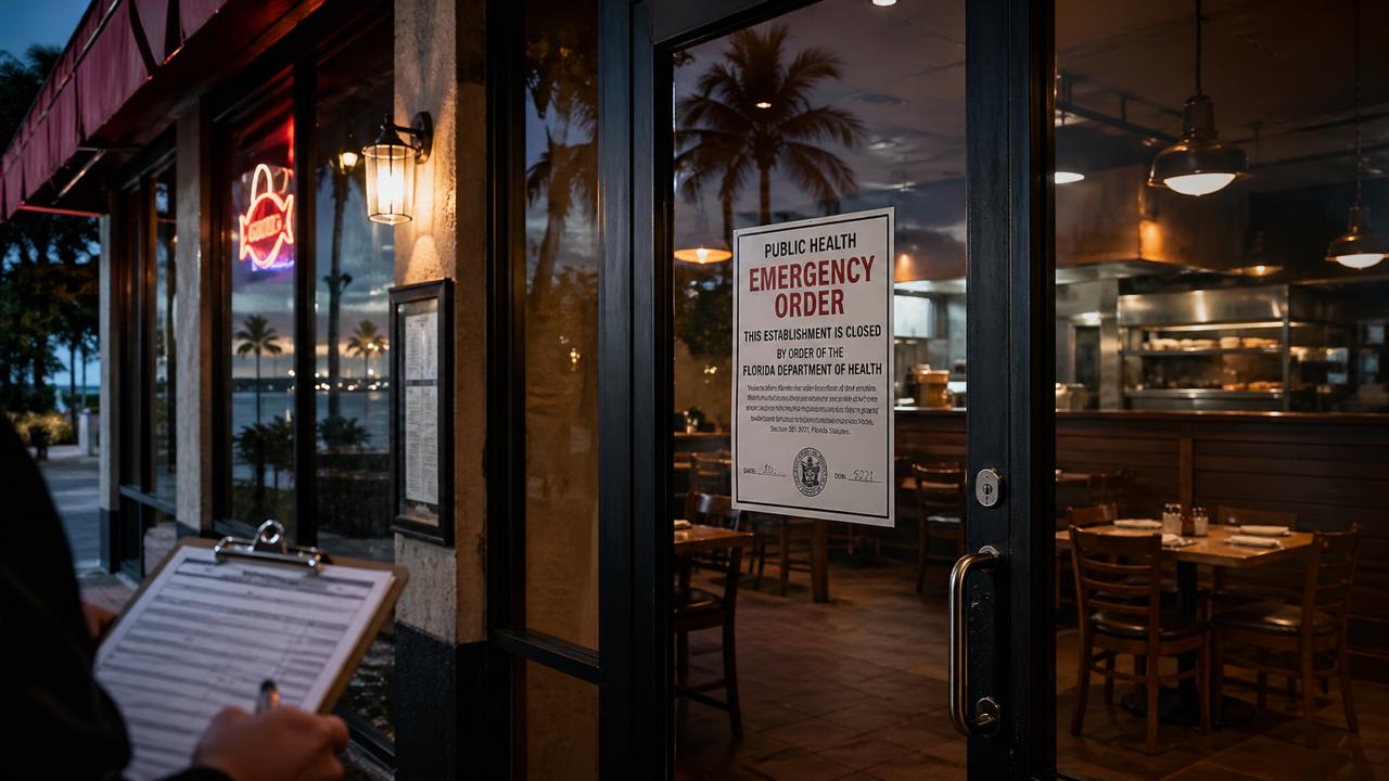 What an Emergency Order Means in Florida Restaurant Inspections — InspectFL visual showing Florida restaurant inspection data